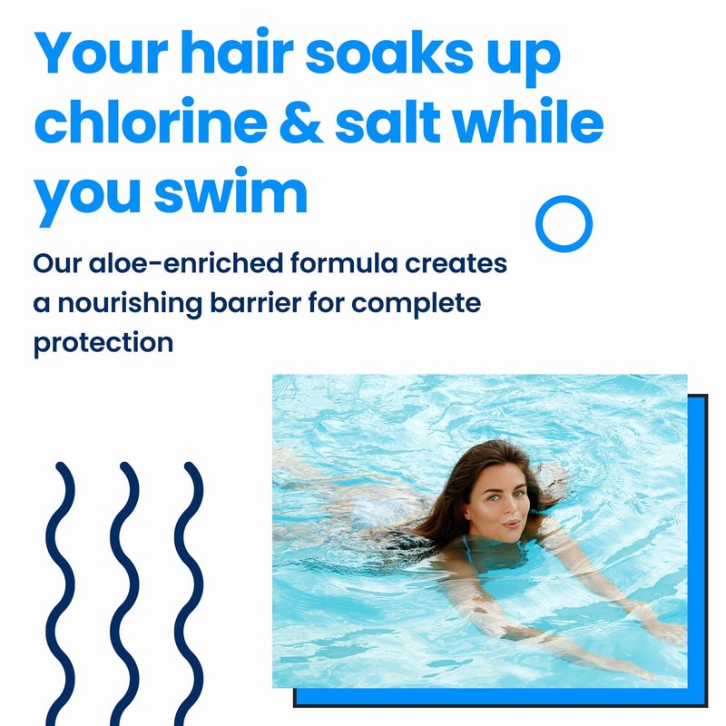 AQUA GUARD Pre-Swim Hair Defense | Protect Hair Before You Swim | Prevents Chlorine Damage + Softens Hair While Swimming | Made in California | Color Safe, Leaves Hair Smelling Great | 5.3 oz (2 Pack)