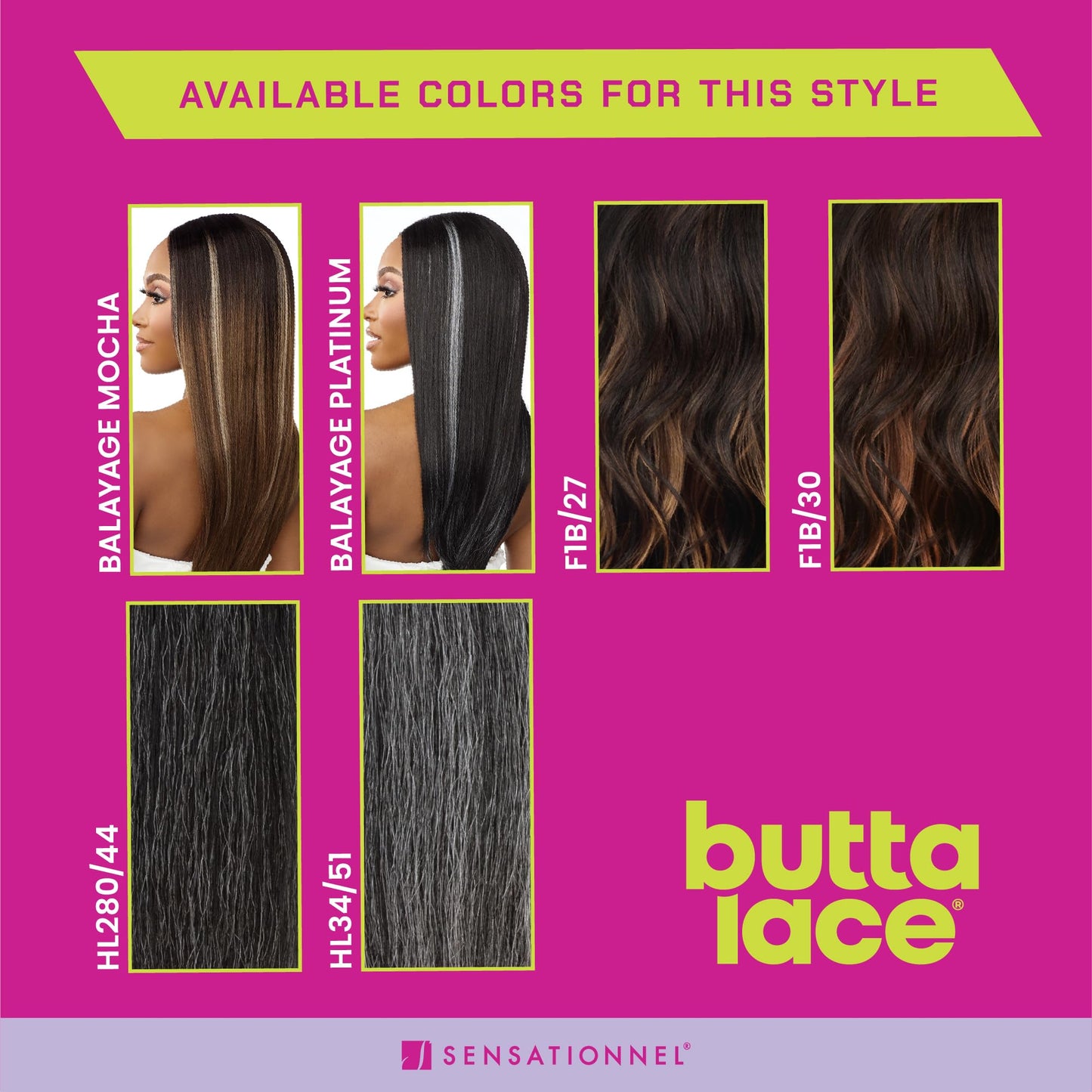 Sensationnel Butta Lace Wigs - Velvet Flow Unit Extra Wide 5 Inch Deep Parting Synthetic Preplucked Hairline Glueless Lacefront (1 JETBLACK)