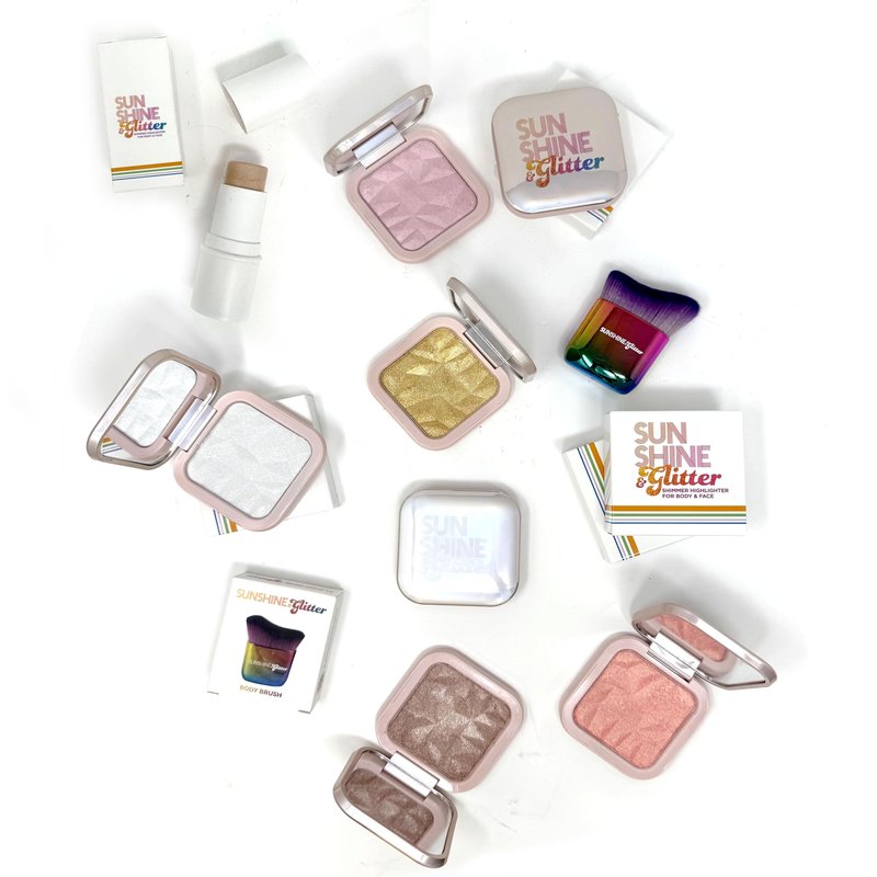 Sunshine & Glitter Highlighter Shimmer Compact - Moonshine