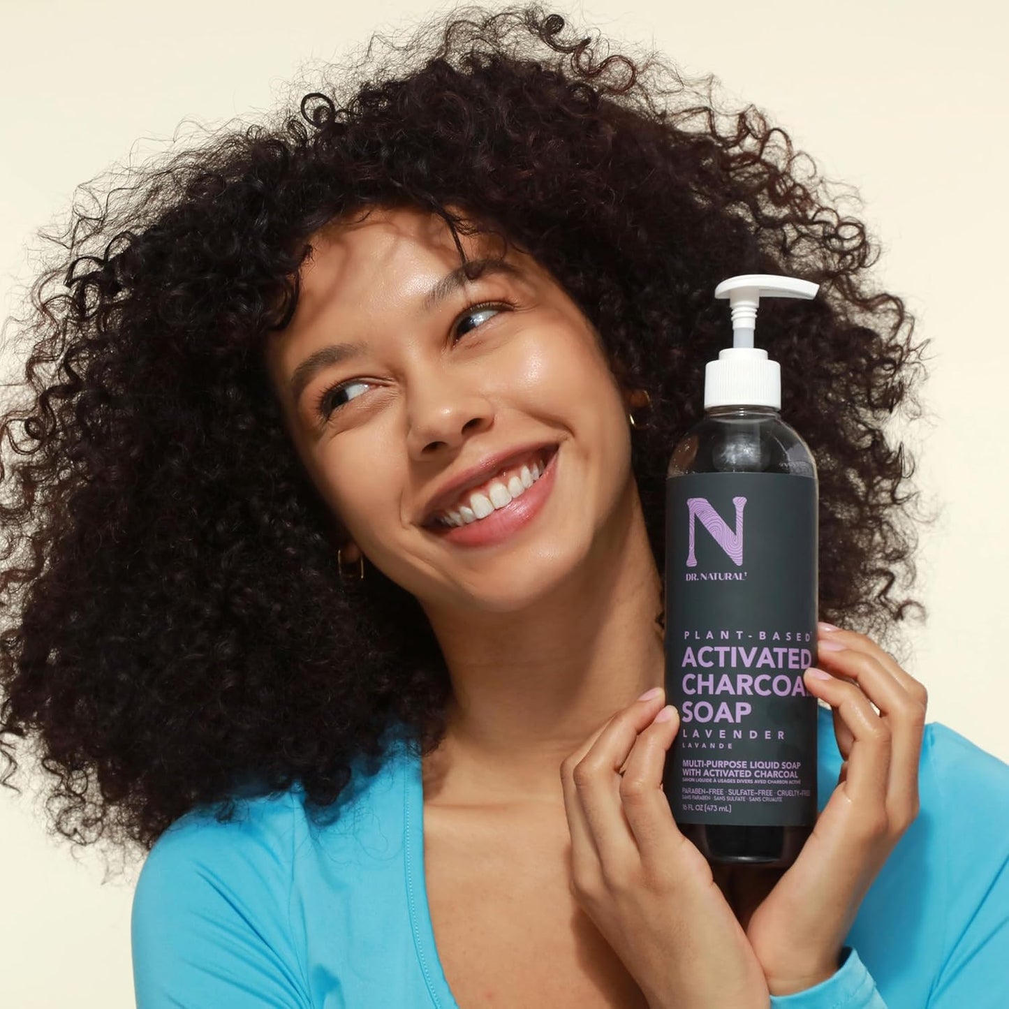 Activated Charcoal Liquid Soap - Deep Cleansing Anti-Acne Body Wash - Gentle Lavender Formula | 16 oz (Pack of 2)
