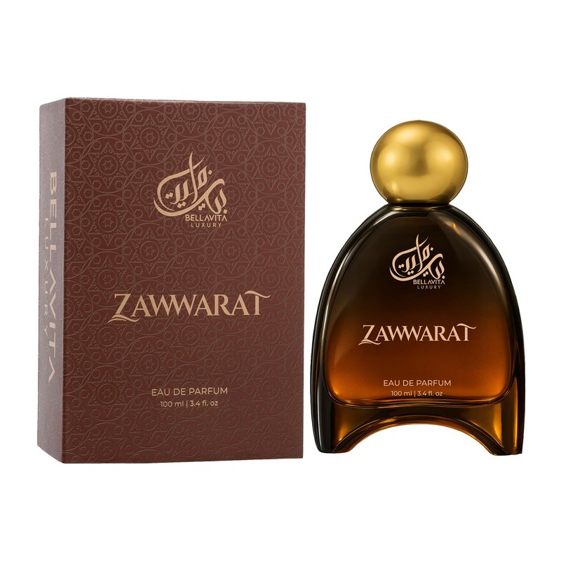 Bella Vita Luxury ZAWWARAT Unisex Fragrance | EDP Perfume for Men and Women | Amber Top Note | 100 ml pack | 3.4 Fl. Oz. | Woody and Amber notes | Gift for Men and Women | Eau de Parfum