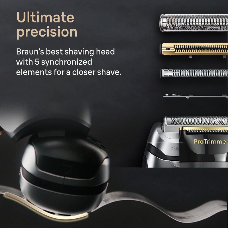 Braun Series 9 PRO+ Electric Razor for Men - 5 Pro Shaving Elements & SmartCare Center | Wet/Dry Shaver, 9597cc