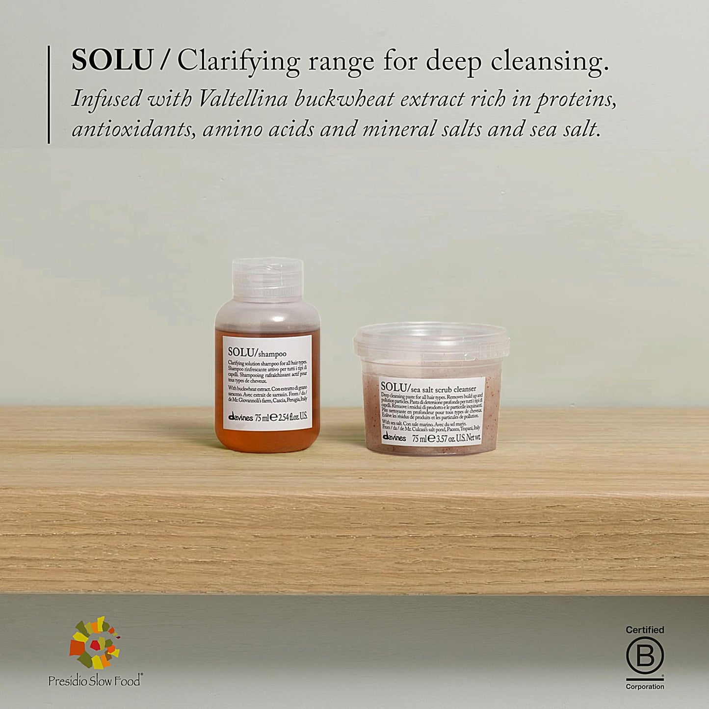 Davines Solu Sea Salt Scrub Cleanser, 3.57 Ounce (Pack of 1)