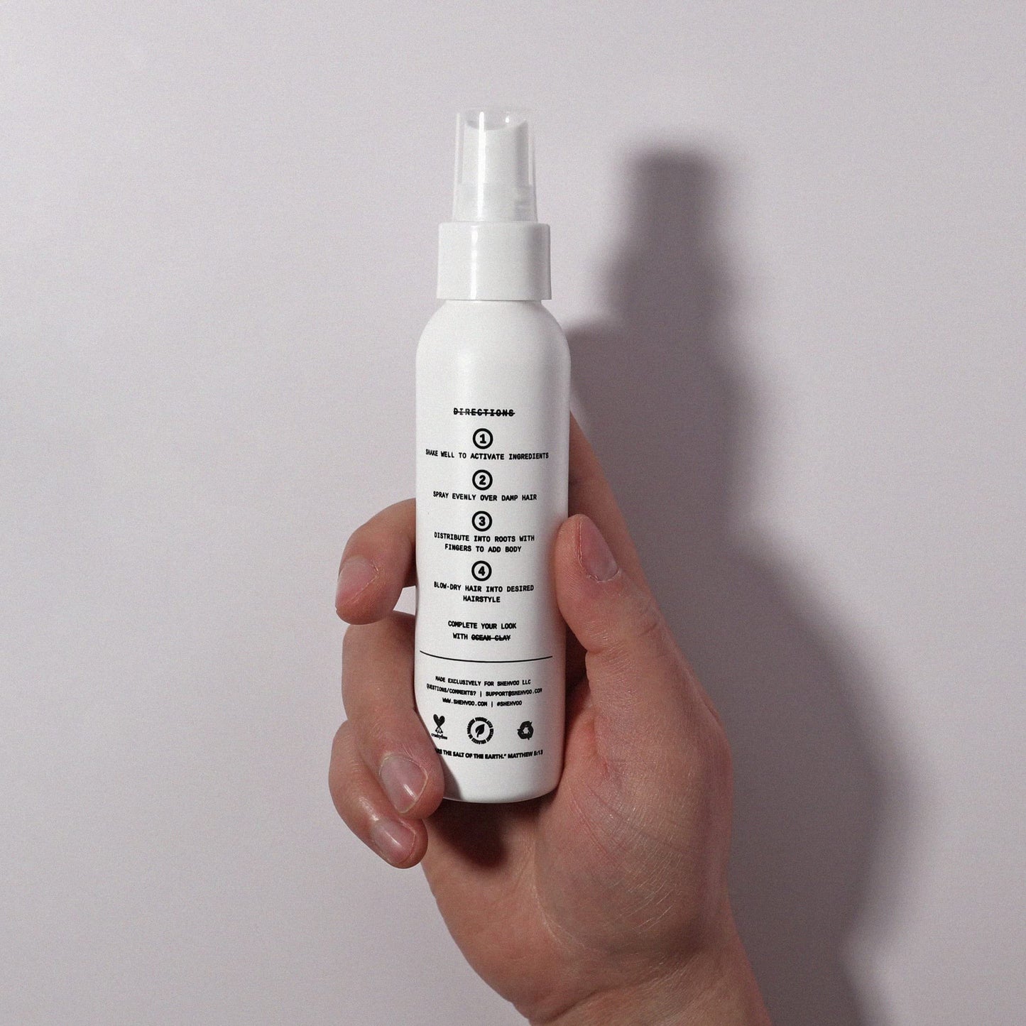 (SHEH•VOO) Sea Salt Spray - Voluminous Texturizing Spray - UV + Heat Protection - Paraben & SLS Free (4 fl oz)