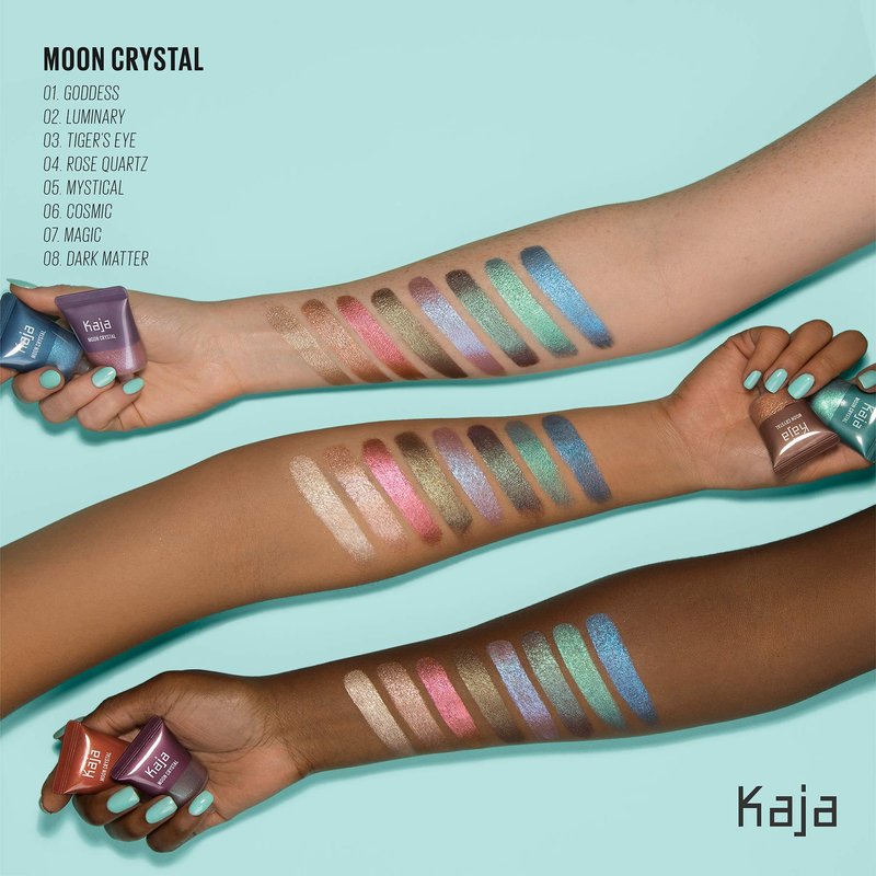 Kaja Eyeshadow - Moon Crystal | Sparkling Eye Pigment, Shimmering Bronze Finish, Highly Pigmented, Glitter, 01 Goddess, 0.29 Oz