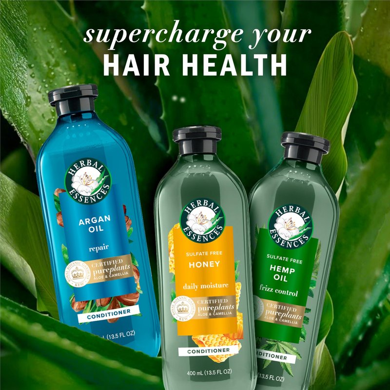 Herbal Essences Argan Oil Repair Shampoo & Conditioner Set, Moisturizes & Smoothes, Paraben-Free, Color-Safe, pH-Balanced, Citrus Scent, 20.2 Fl Oz, 2-Pack