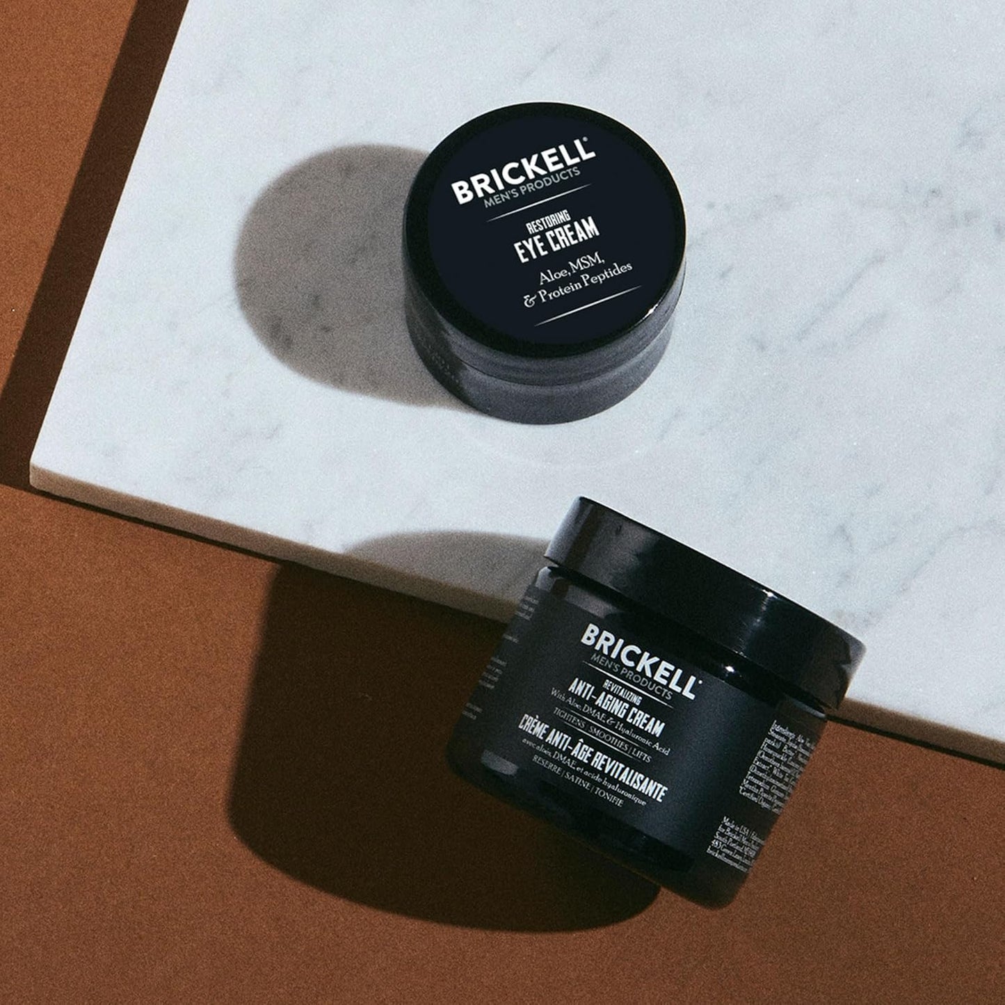 Brickell Men's Ultimate Anti-Aging Routine | Night Face Cream & Eye Cream for Wrinkles, Puffiness & Dark Circles - Hyaluronic Acid & Peptides