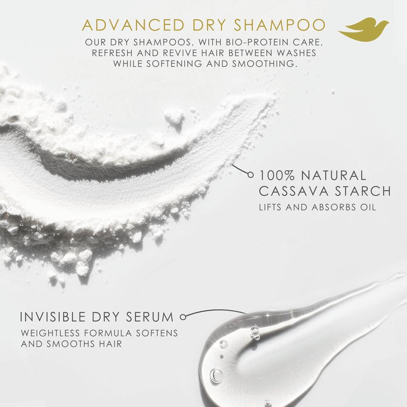 Dove Advanced Dry Shampoo Volume & Fullness Refresh & Revive Flat Hair Without Water for 2 Days of Freshness & Bounce 5 oz