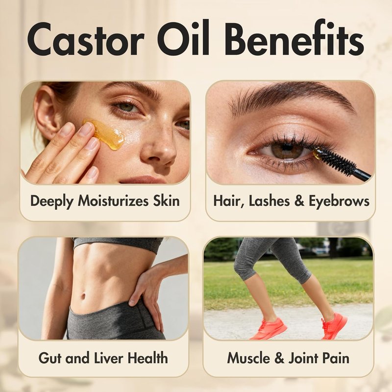 Organic Cold Pressed Castor Oil Pack Wrap Set - Reusable Cotton Neck & Stomach Wraps | Adjustable Straps for Relaxation & Detox 16oz