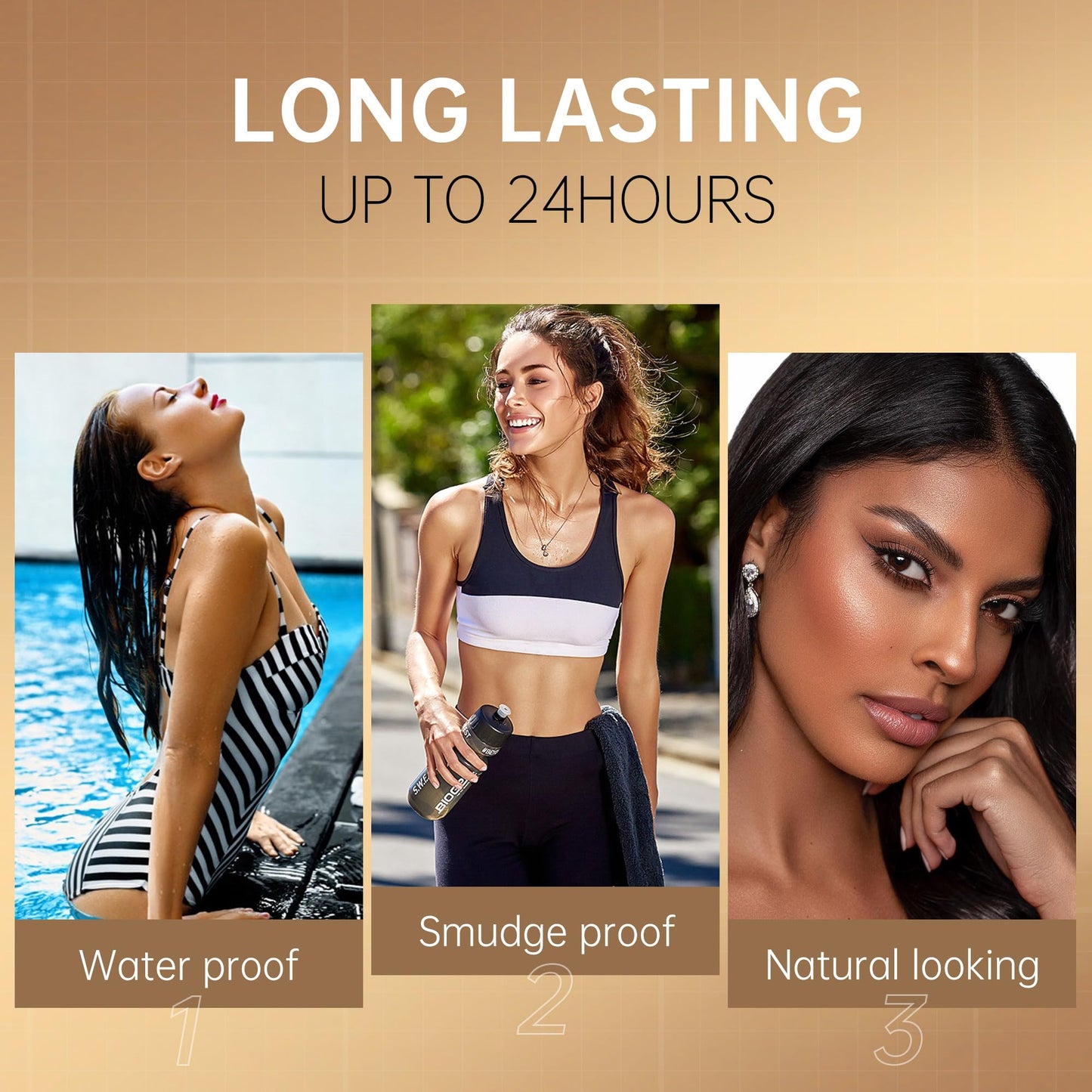 MAKI YIKA Microblading Eyebrow Pencil, Waterproof Eyebrow Pen with 4 Tip Brow Pen and Precise Brow Pencil to Create Natural Hair-Like Brows with Dual-ended Eyebrow Brush (A-Light Brown)