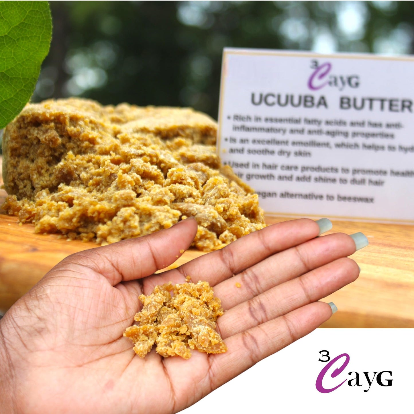 3CAYG Ucuuba Butter 8oz All Natural Raw Unrefined 8oz Body and Hair Butter
