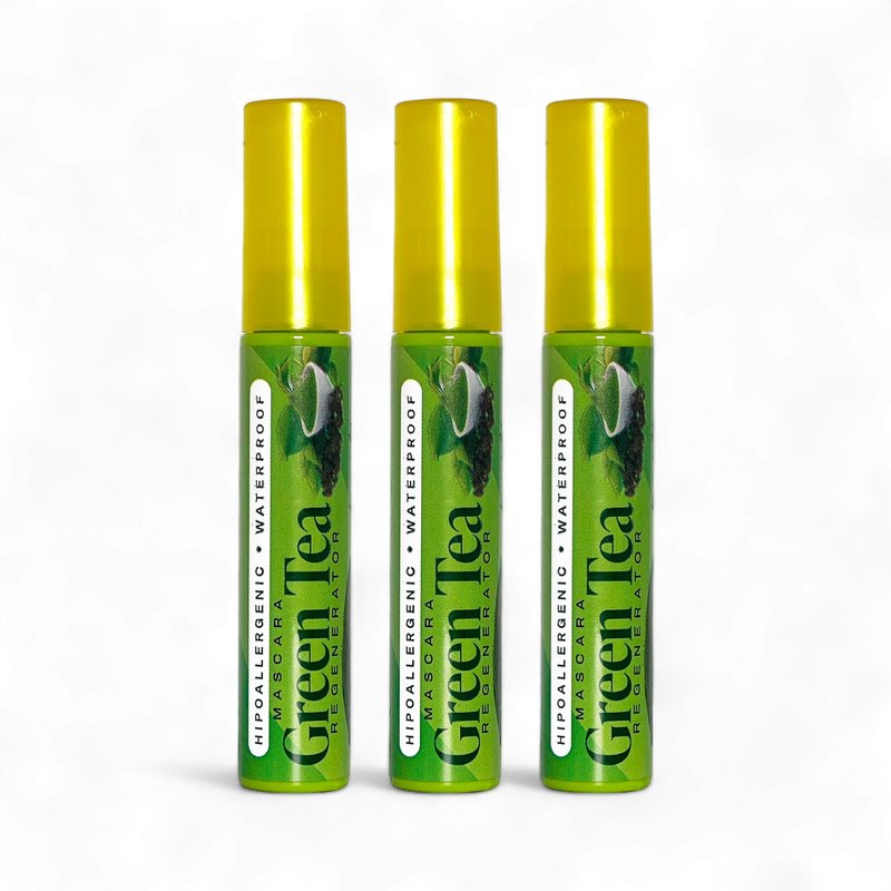 Clevone | Mascara Green Tea | Waterproof | Regenerator | High Volume | 3D Effect | | Hypoallergenic | 3 PACK