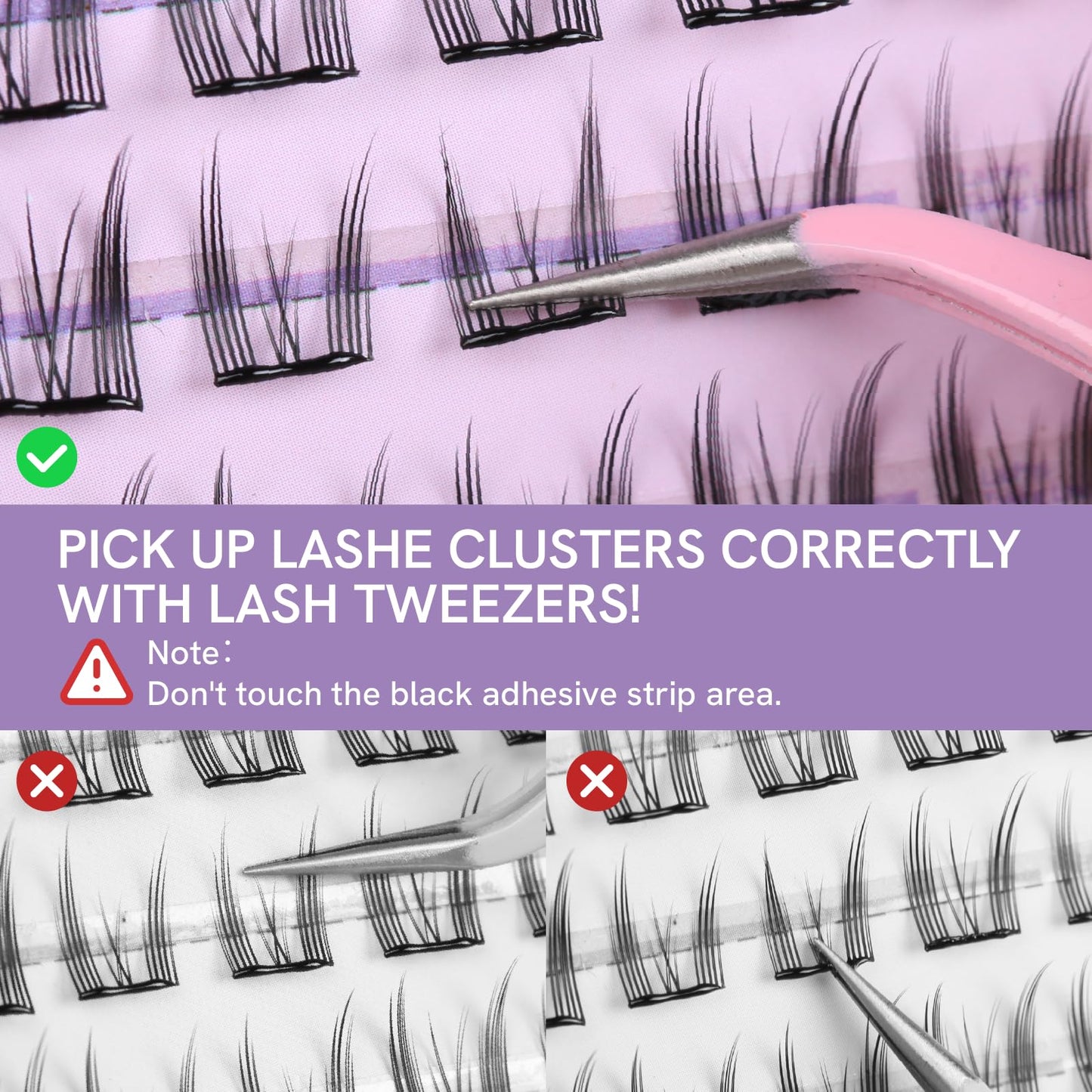 Self Adhesive Lash Clusters Press On Lashes Natural Eyelash Clusters 10-14mm C Curl Pre-Glued Cluster Lashes No Glue Needed Reusable Wispy DIY Eyelash Extension