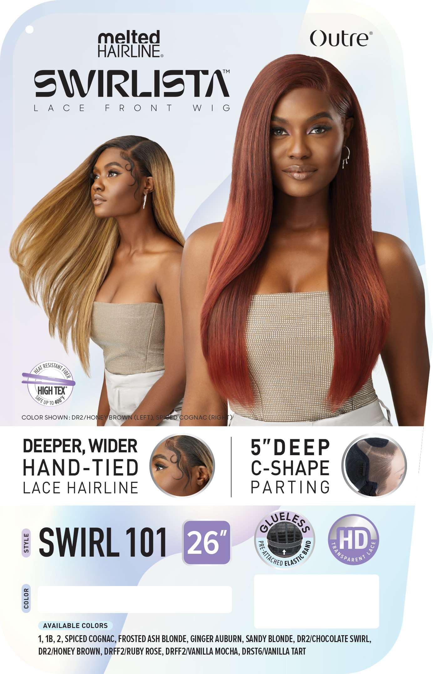 Outre Lace Front Wig - Melted Hairline - Swirlista - Swirl 101 (OFF BLACK 1B)