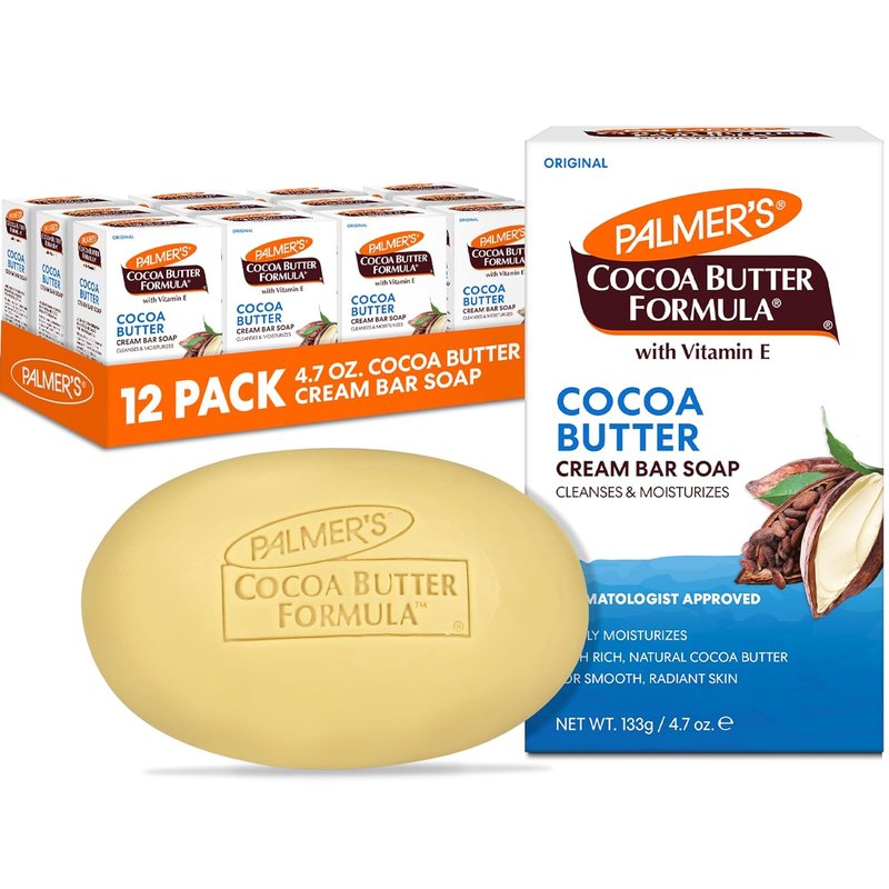 Palmer's Cocoa Butter Formula Cream Soap - Daily Skin Therapy with Vitamin E | 3.5 Ounces (Pack of 12)