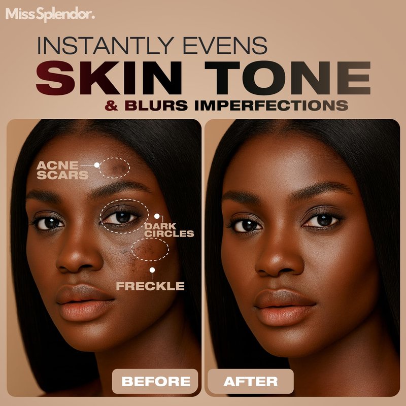 Miss Splendor Beauty Balm Skin Tint 2 Pack– (Shade 3) Serum-Boosted Skin Tint Stick for Black Women, Hybrid Foundation & Skincare, Splendor Skin Tint, Sheer-to-Light Buildable Coverage