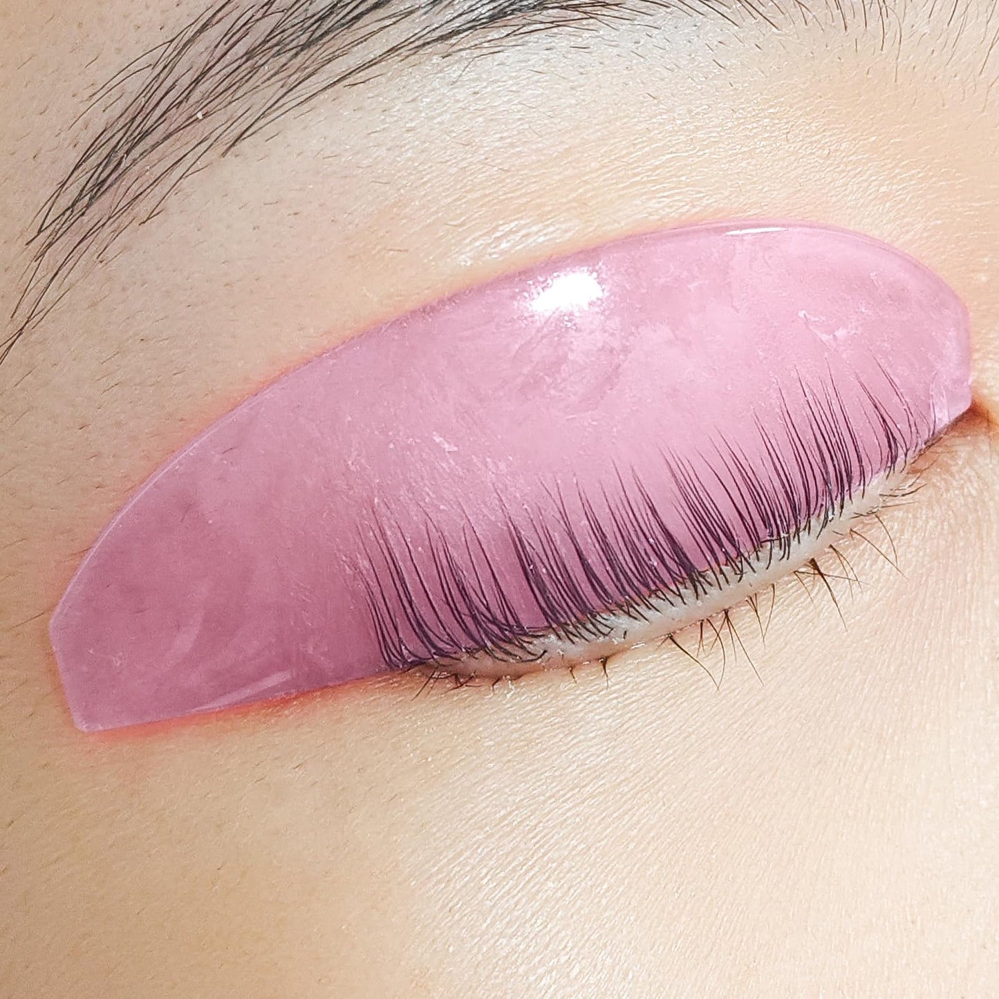 Lomansa Flat Lash Lift Shields - Glueless & Super Sticky Silicone Pads for Eyelash Perming, Ultra Thin Lash Softening Rods for Easy Korean Lash Lift (Rose)