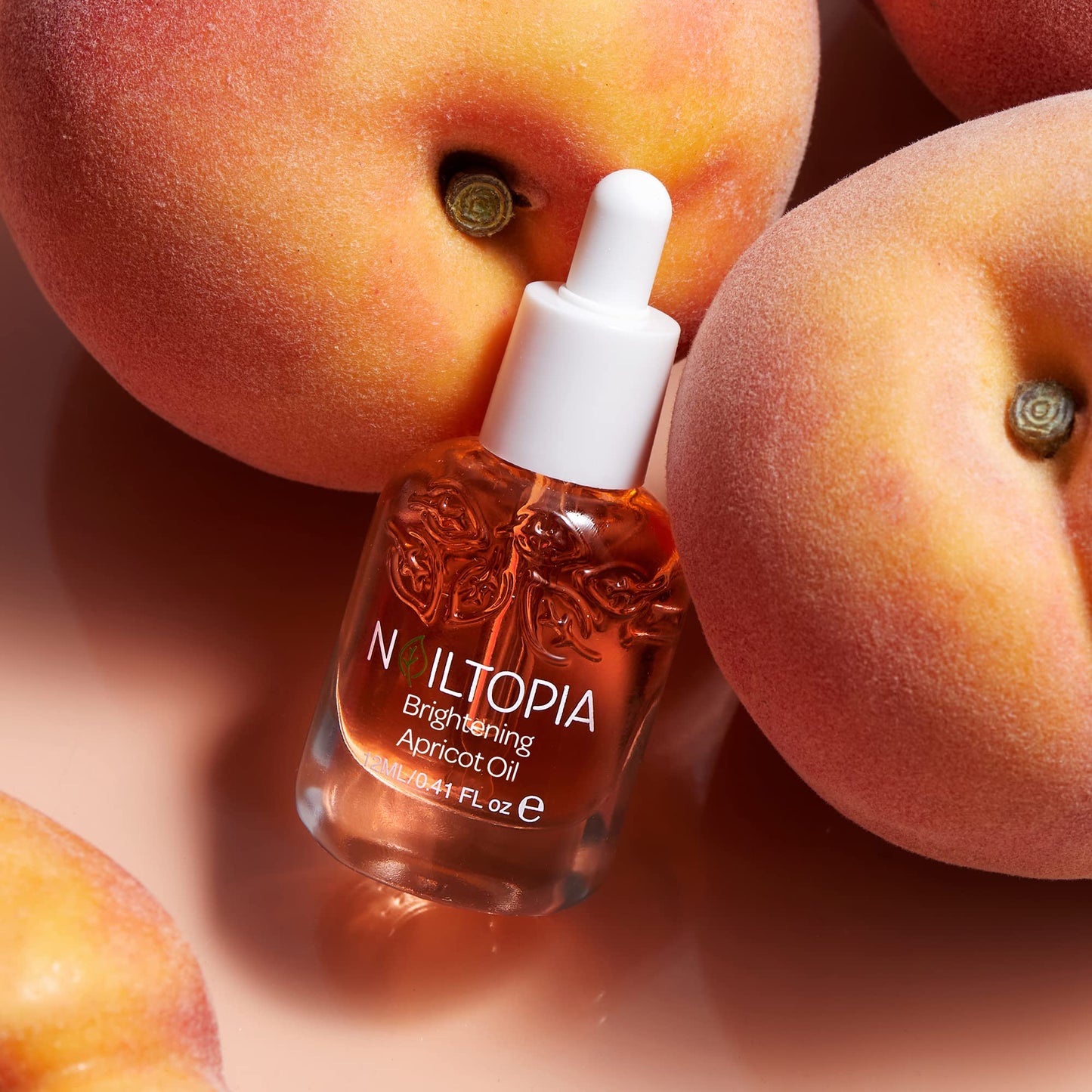 Nailtopia Fresh Apricot Oil - Nail and Cuticle Oil - Anti-Aging Dry Skin Softener for Cuticles - Nail Repair and Cuticle Care Treatment - 0.41 oz (Pack of 2)