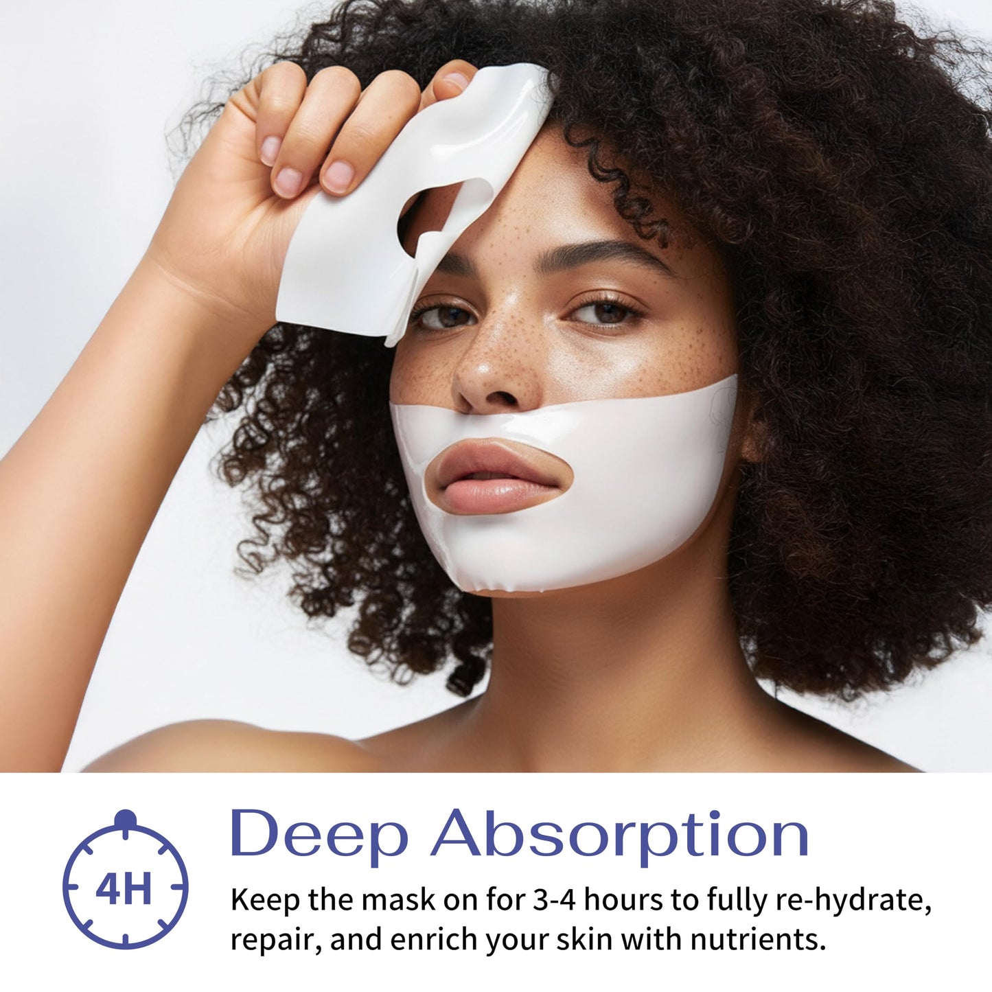 Koreana Skin GHK-Cu Copper Peptide Hydrogel Face Mask Anti-Aging Collagen Booster for Skin Repair, Firming, Fades Acne Scars & Redness. K-Beauty Sheet Mask Treatment