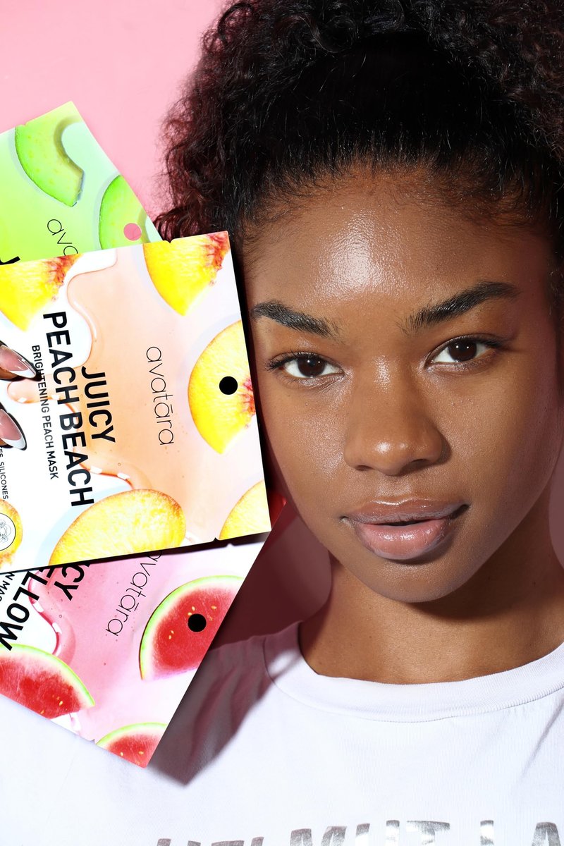 Avatara Face Mask Variety 10-Pack - Hydrating Korean Beauty Sheet Masks with Watermelon, Peach, Aloe, and Honey - Cruelty-Free Sheet Masks for Tween, Teen and All Skin