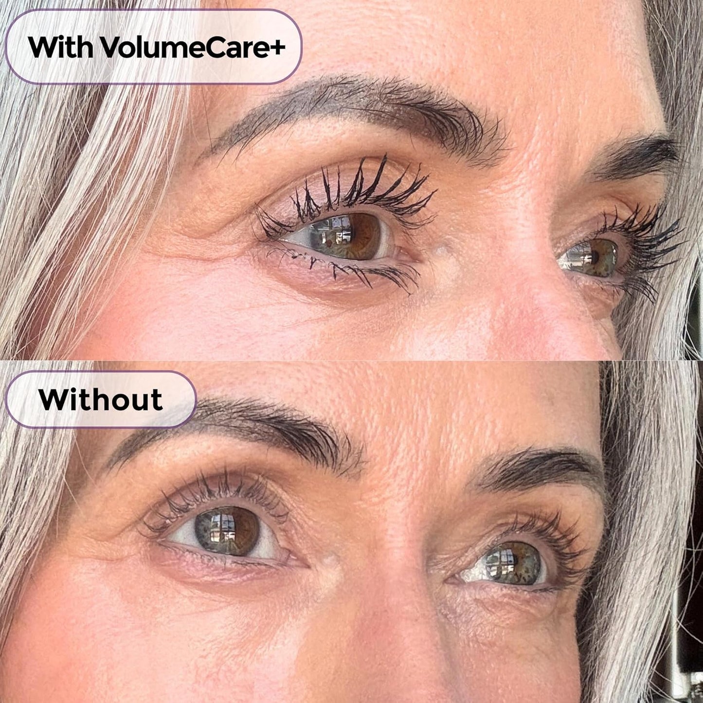 Rumi Cosmetiques VolumeCare+ Mascara - Extreme Length & Volume 2-in-1 Formula | Hypoallergenic for Sensitive Eyes (Natural Black)