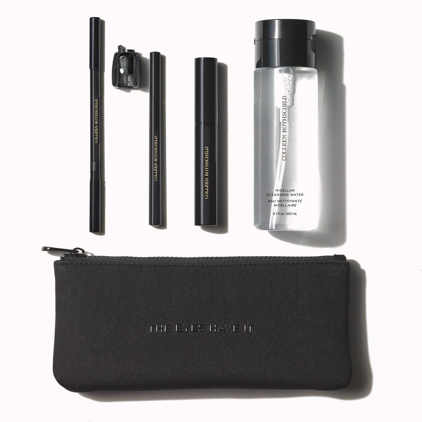 COLLEEN ROTHSCHILD The Eyes Have it Collection | 5-Pc Set | Eye Makeup Essentials | Mascara, Liquid Liner, Pencil Line & Micellar Cleansing Water (5 Count)