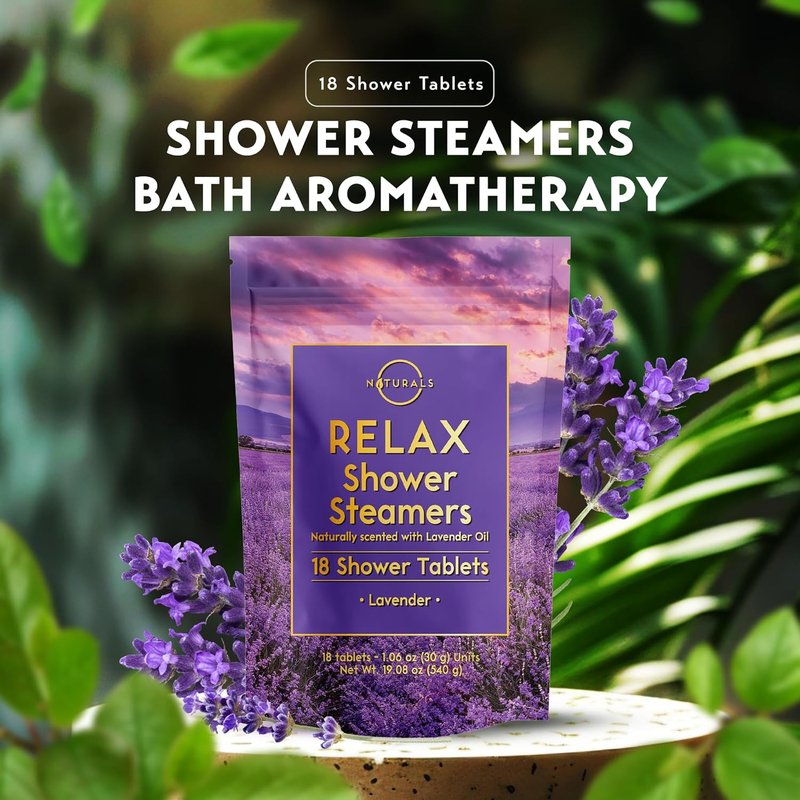 Shower Steamers Aromatherapy - Lavender Shower Bombs for Spa Relaxation | 18 Count Gift Set