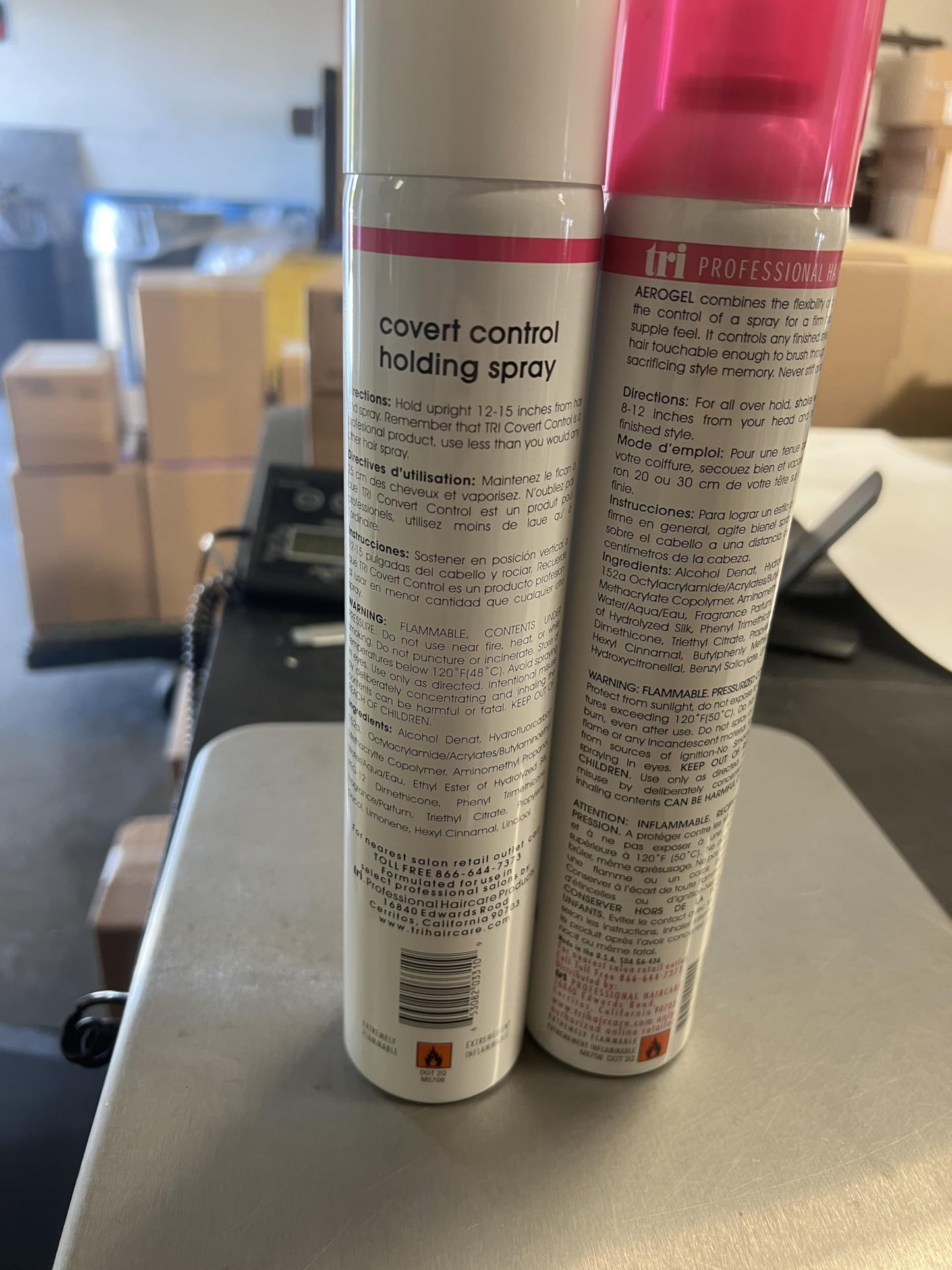 TRIDESIGN Aerogel & Covert Control Holding Hair Spray - Hairspray for Women & Men, Texture Spray for Hair of All Types, Provides Hidden Control Hair Products, 10.5 Oz. Each Bottle
