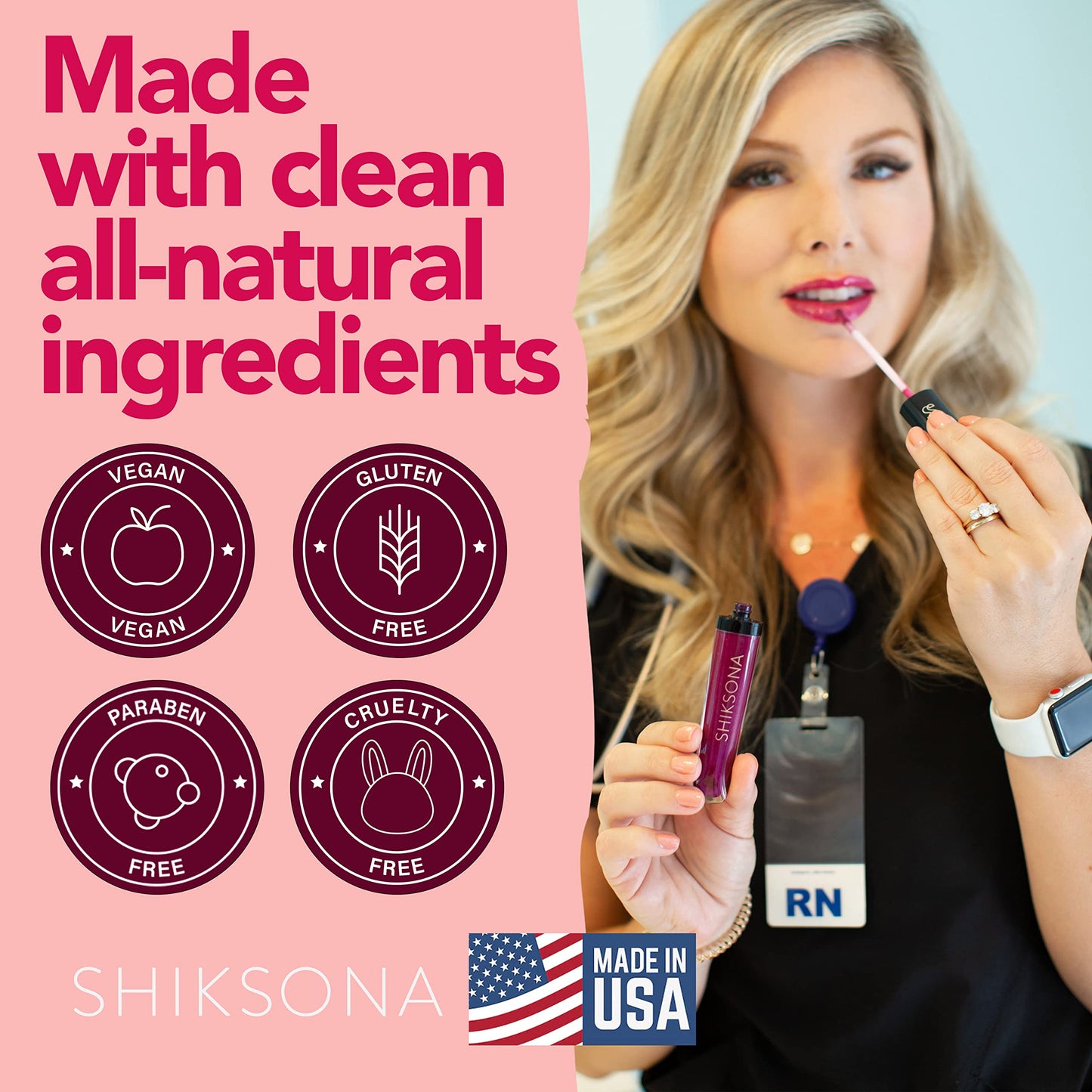 ShikSona High Shine Lip Gloss | Hydrating, Vegan, Non-Sticky Lipgloss in a Timeless, Universal Color | Sassy Stunner (Sheer Peach with Pink Shimmer)