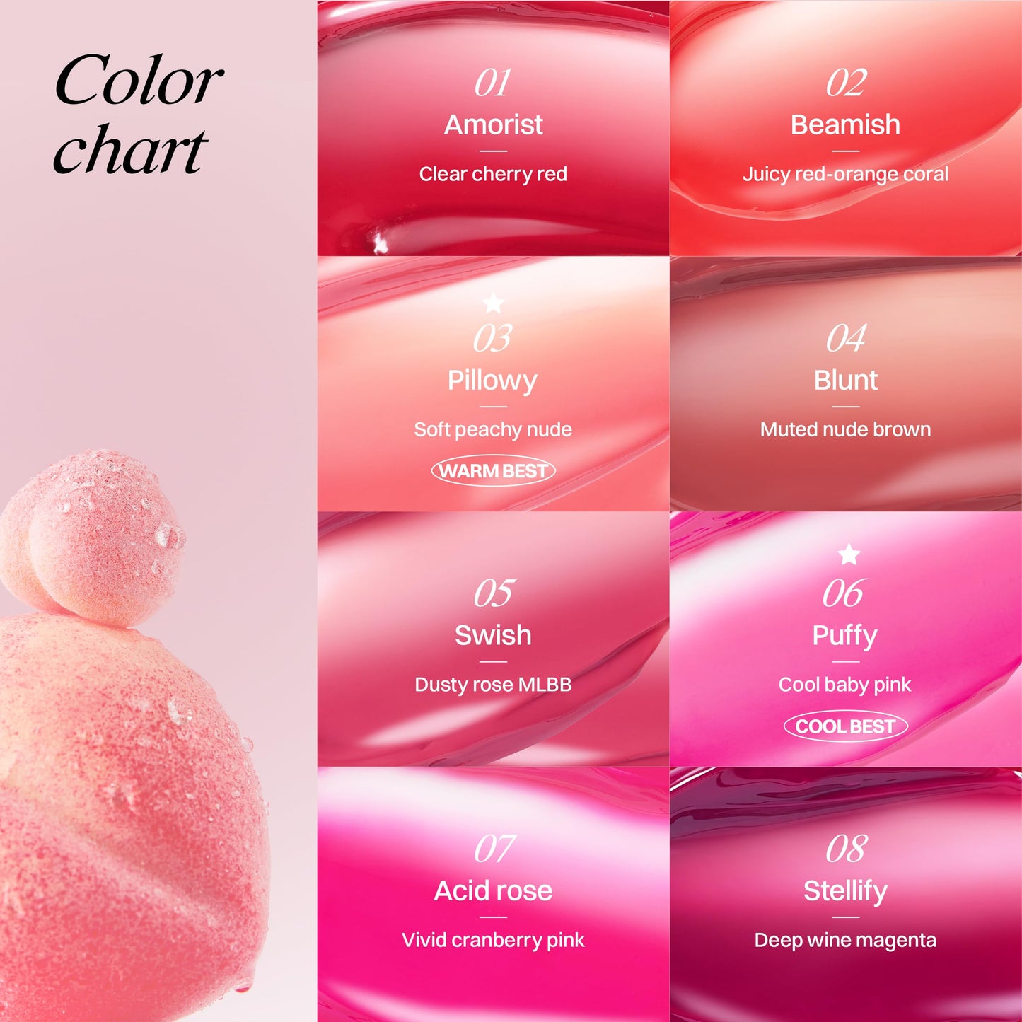 HOLIKA HOLIKA Heart Crush Bare Glaze Tint - K-Beauty Girlish & Juicy Color Lip Tint with Moisture Essence, Long-Lasting Moisture & High Shine, 0.1 fl.oz. (04 BLUNT)
