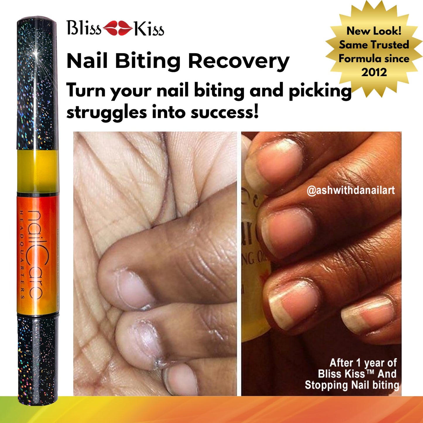 Cuticle Oil Pen for Nails - Nail Strengthener & Growth Serum for Damaged Nails, Hangnails w/Jojoba cuticle oil—Mixed Fragrances - Holographic Glitter Pens 4-Pack
