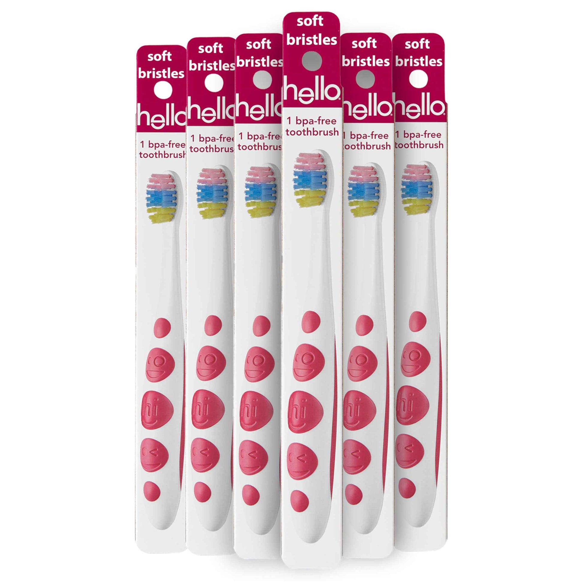 hello Soft Kids Toothbrushes, Unicorn Toothbrush Pack with Wide Handles, Made for Kids of All Ages, BPA-Free, Super Soft Bristles, Gentle on Gums, Tough on Pesky Plaque, 6 Pack