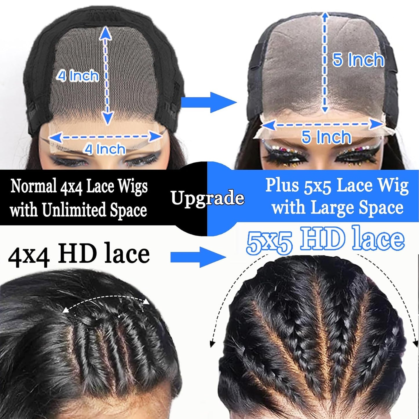Glueless Human Hair Bob Wig - Pre Plucked Deep Wave Lace Closure | 8-Inch Curly Wig for Black Women