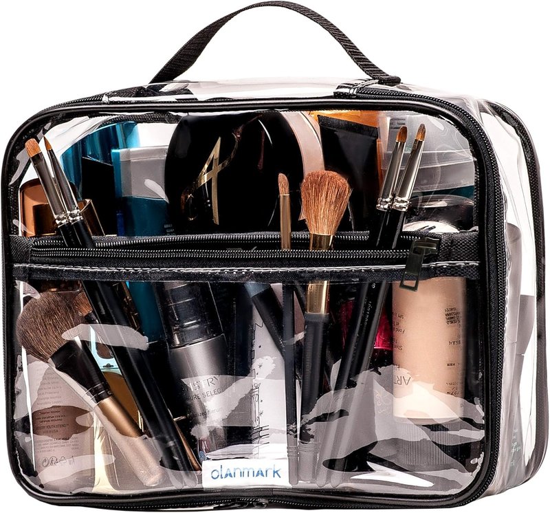 TSA Approved Clear Toiletry Bag - Large Travel Makeup Organizer | Waterproof Design