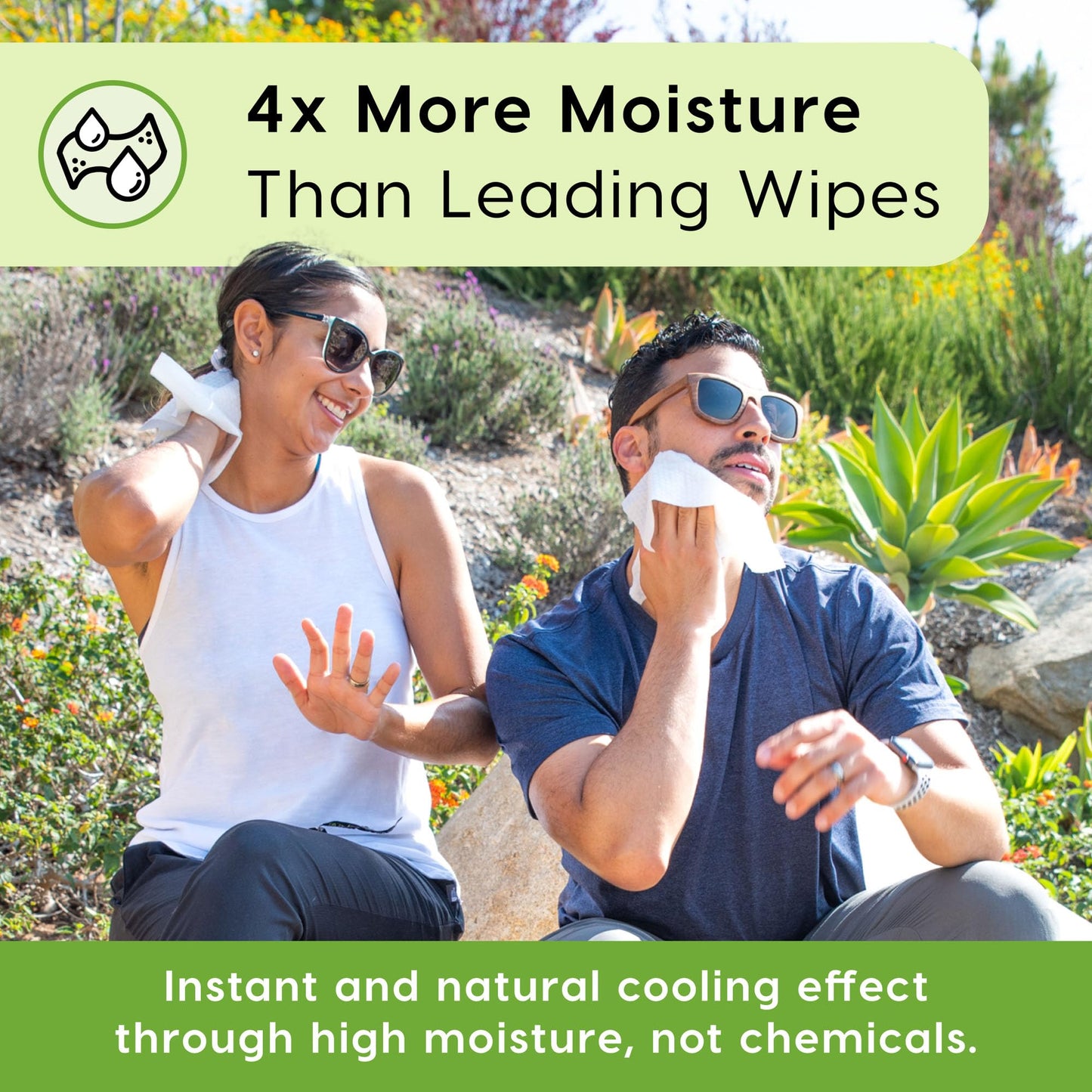 Alcala Deodorizing Body Wipes Individual Shower Wipes 100% Pure Biodegradable Bamboo Wet Wipes with Aloe Tea Tree Adult Body Wipes for Women & Men Ideal for Camping Hiking, Hospitals & Gym (30 Pack)