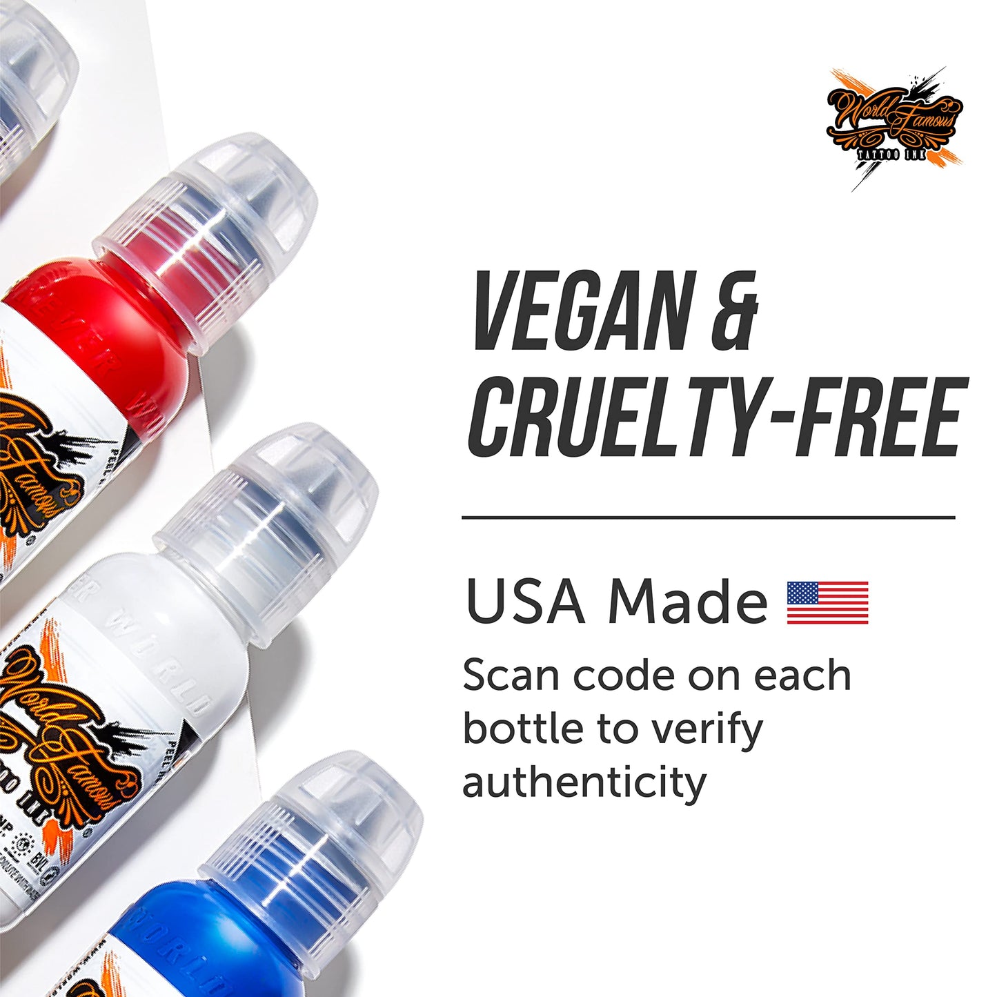 World Famous Tattoo Ink Limitless - Pure Yellow Tattoo Ink - Professional Tattoo Ink & Tattoo Supplies - Skin-Safe Permanent Tattooing in Bold Shades - Vegan & Non-Toxic (1 oz)