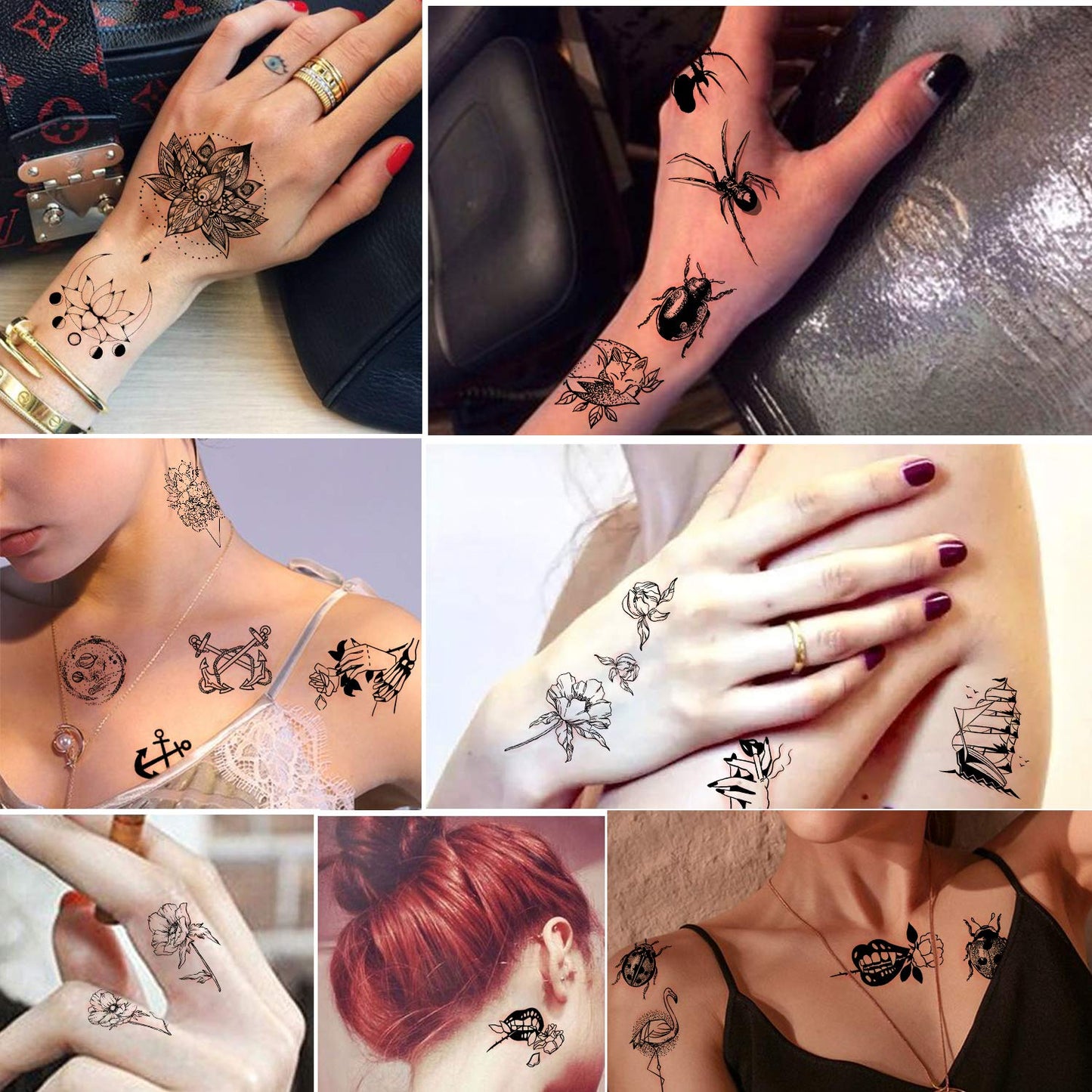 Waterproof Temporary Tattoos - 118pcs Groovy Fake Tattoo for Kids Birthday Party Supplies, Star Unicorn Smiley Rainbow Flower Candy Crown Arts and Crafts for Boys or Girls 6 7 8 9 10 11 12 years old