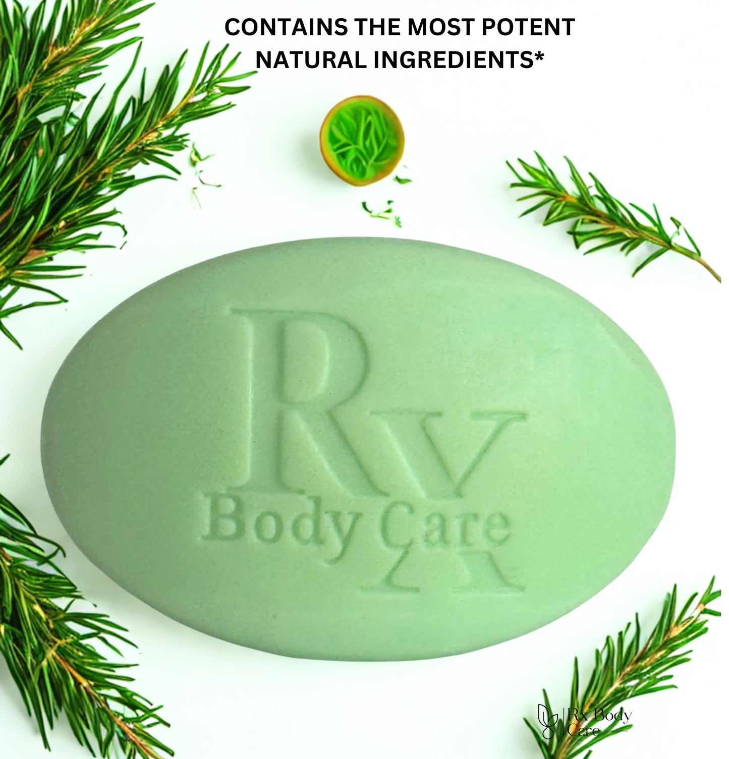 RX Body Care Tea Tree Oil Soap Bar For Face & Body 12.0 oz / 3 pack - Antiseptic Cleanser Against Odor, Acne, Rash, Ringworm - Infused With Pure Essential Oils (3)