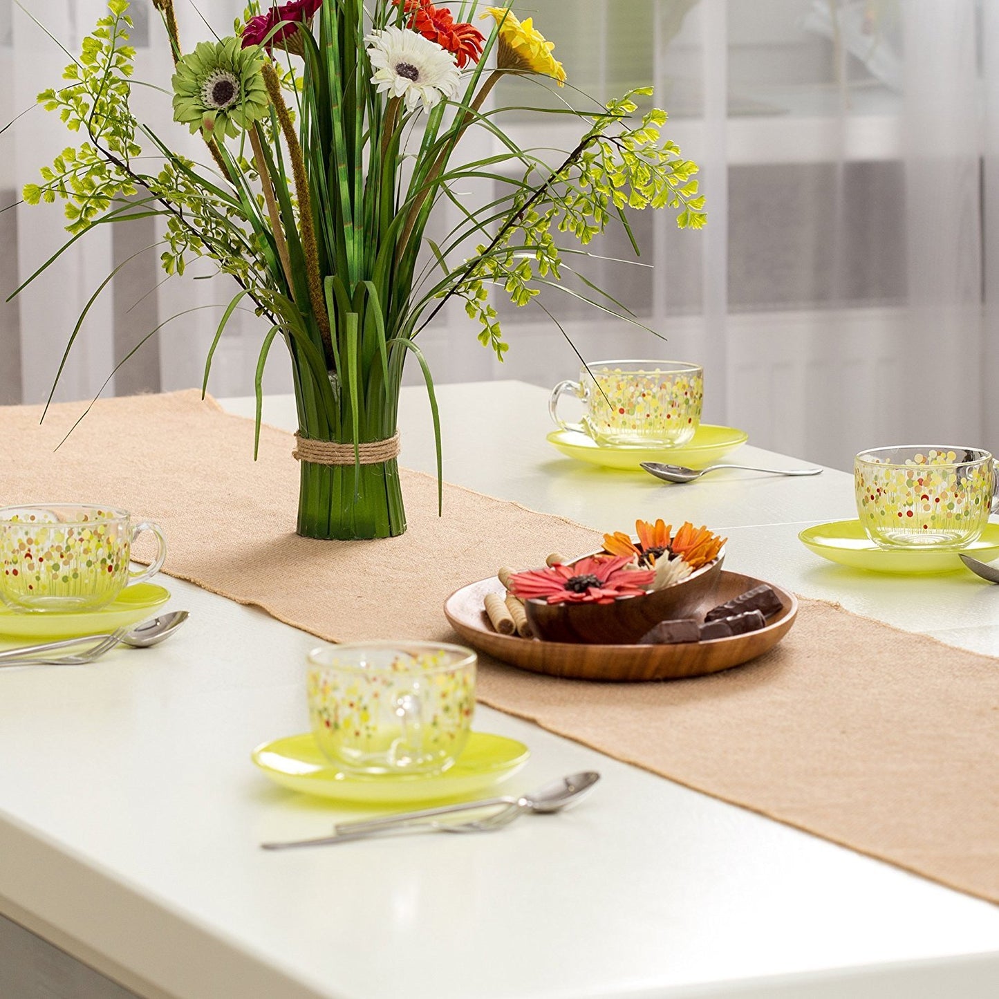 100% Natural Jute Rustic Burlap Table Runner - 12" Wide x 120" Long - Perfect for Rustic Theme Weddings, Events, Parties, BBQ's, Dining Table & Home Decor.