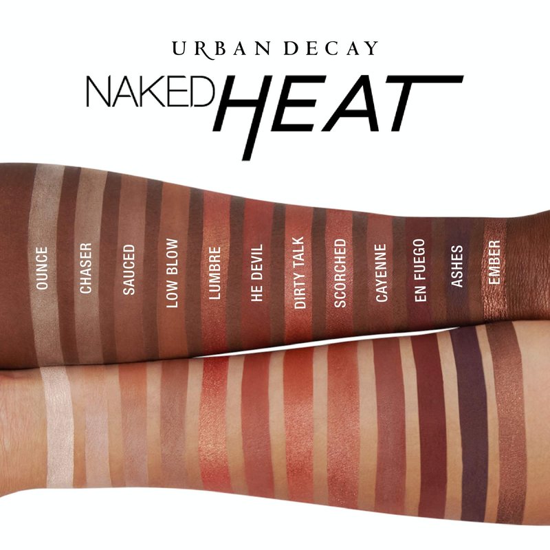 URBAN DECAY Naked Heat, Warm Brown Neutral Eyeshadow Palette, Matte, Metallic, Shimmer Finish, 12 Amber-hued Red & Orange Eye Shadows, Versatile Warm Shades, Vegan, Cruelty-free