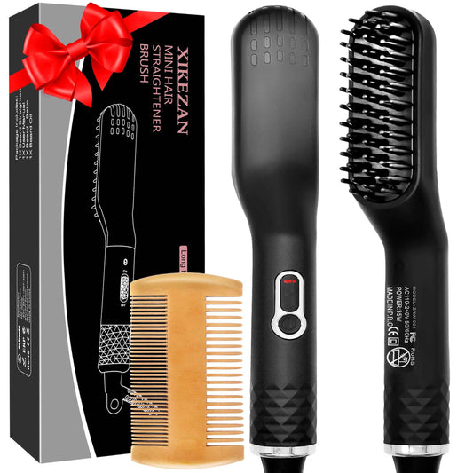 Beard Straightener for Men,Premium Heated Beard Brush w/Anti-Scald Feature,Beard Straightening Comb,Unique Fathers Day Birthday Valentines Gifts for Men Him Dad Boyfriend Christmas Stocking Stuffers