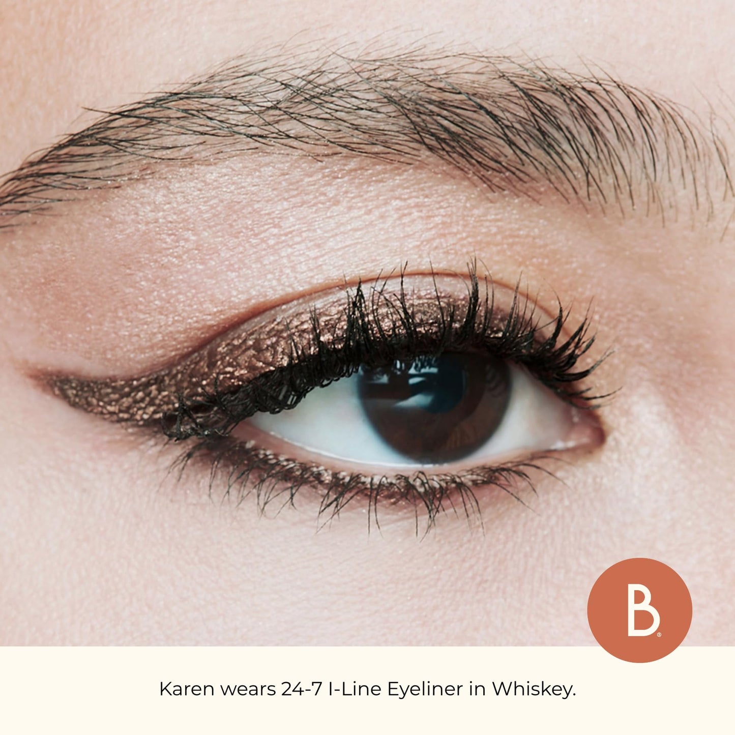Beauty For Real I-Line 24-7 Eyeliner, Whiskey - Brown Copper Shimmer - Long-Wearing, Waterproof Gel Formula - Safe for Sensitive Eyes & Contact Lens Wearers - 0.01 oz