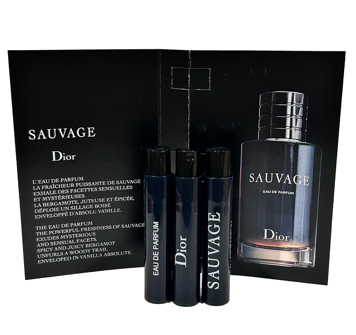 Dior Christian SAUVAGE MEN Sample Perfume EDP Vial 1 ml /0.03 oz - 3 PCS - Set of 3