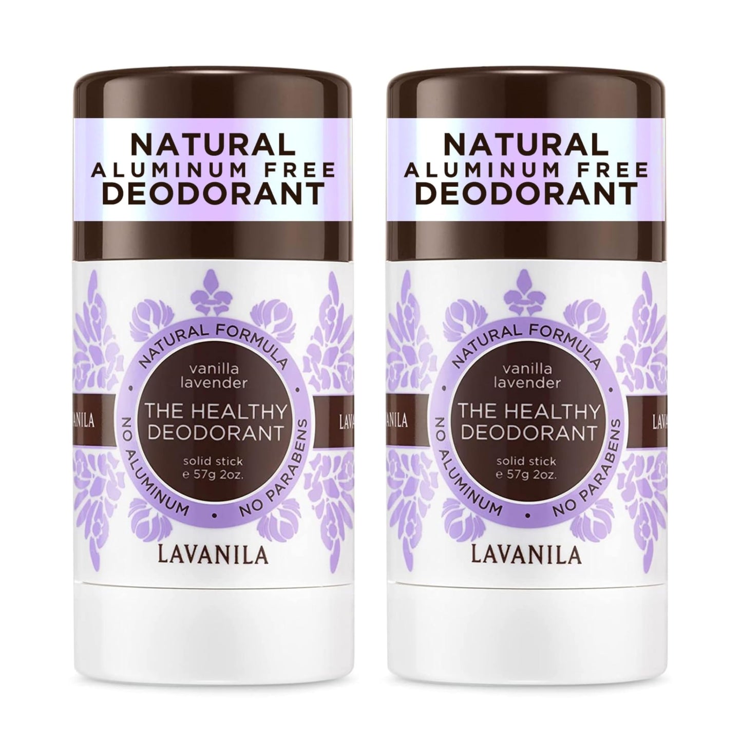 Lavanila Vanilla Lavender Deodorant for Women 2 Oz (2-Pack)