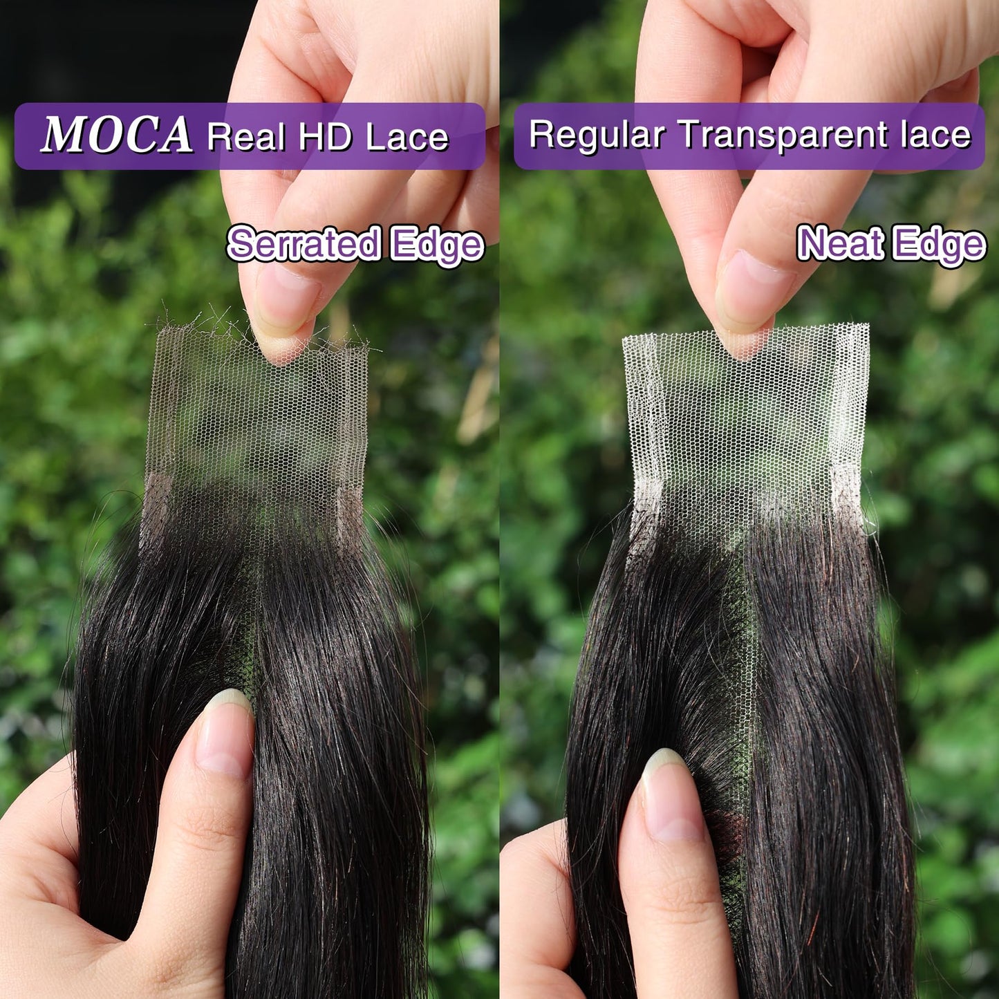 2x6 HD Lace Closure 16 Inch, SKINLIKE 0.095mm Ultra-thin Invisible Real Swiss Lace Closure Only,Straight RAW Virgin Human Hair Single Knot Pre-Plucked with Baby Hair