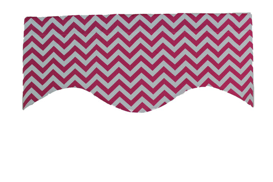 RLFisher DBA RLF Home Zigzag Valance, Medium, Lipstick