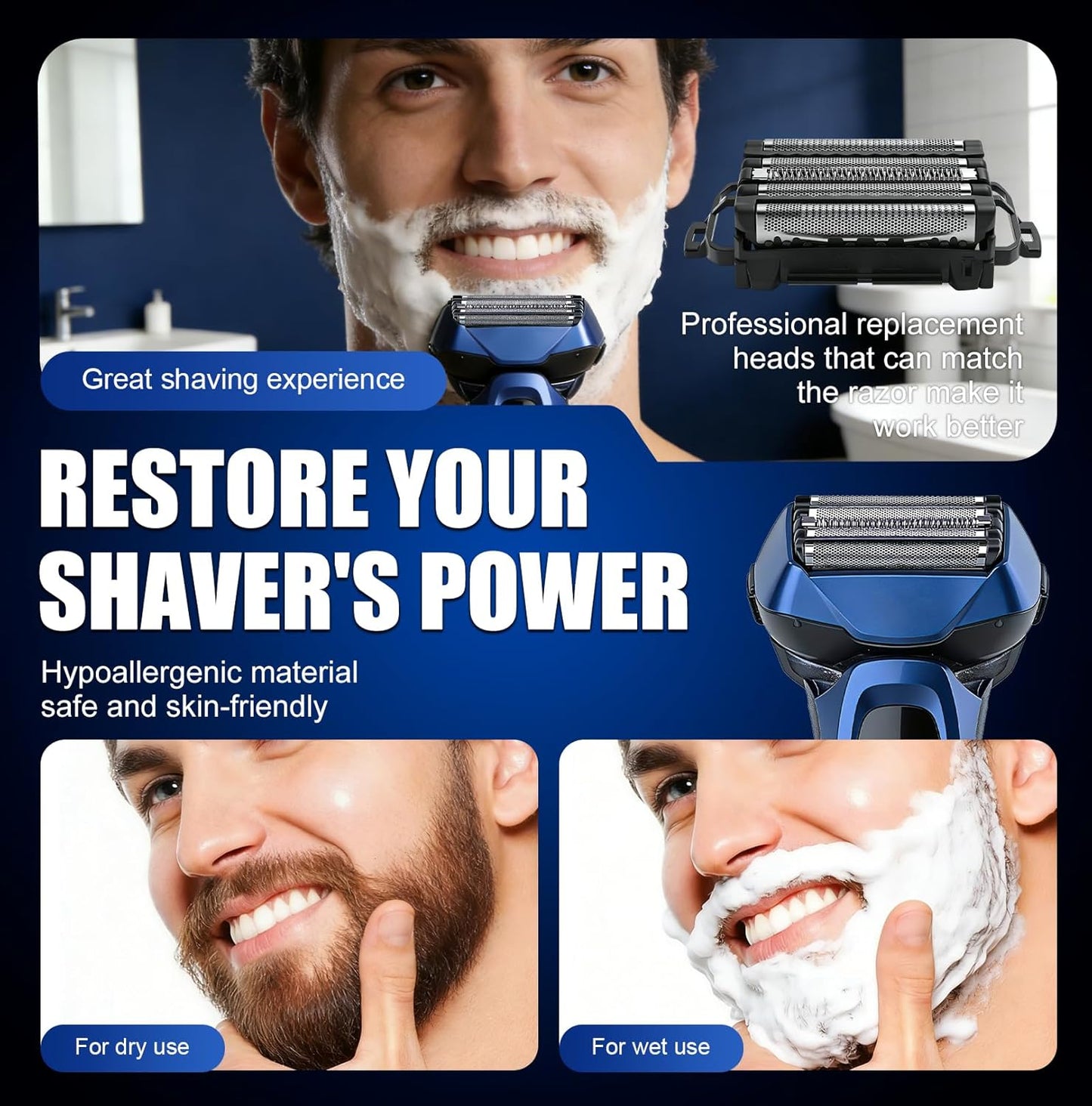 Panasonic ARC5 Shaver Replacement Foil Head - Compatible with ES-LV97-K, ES-LV67-K, ES-LV95-S, ES-LV65-S | 9032-1PC