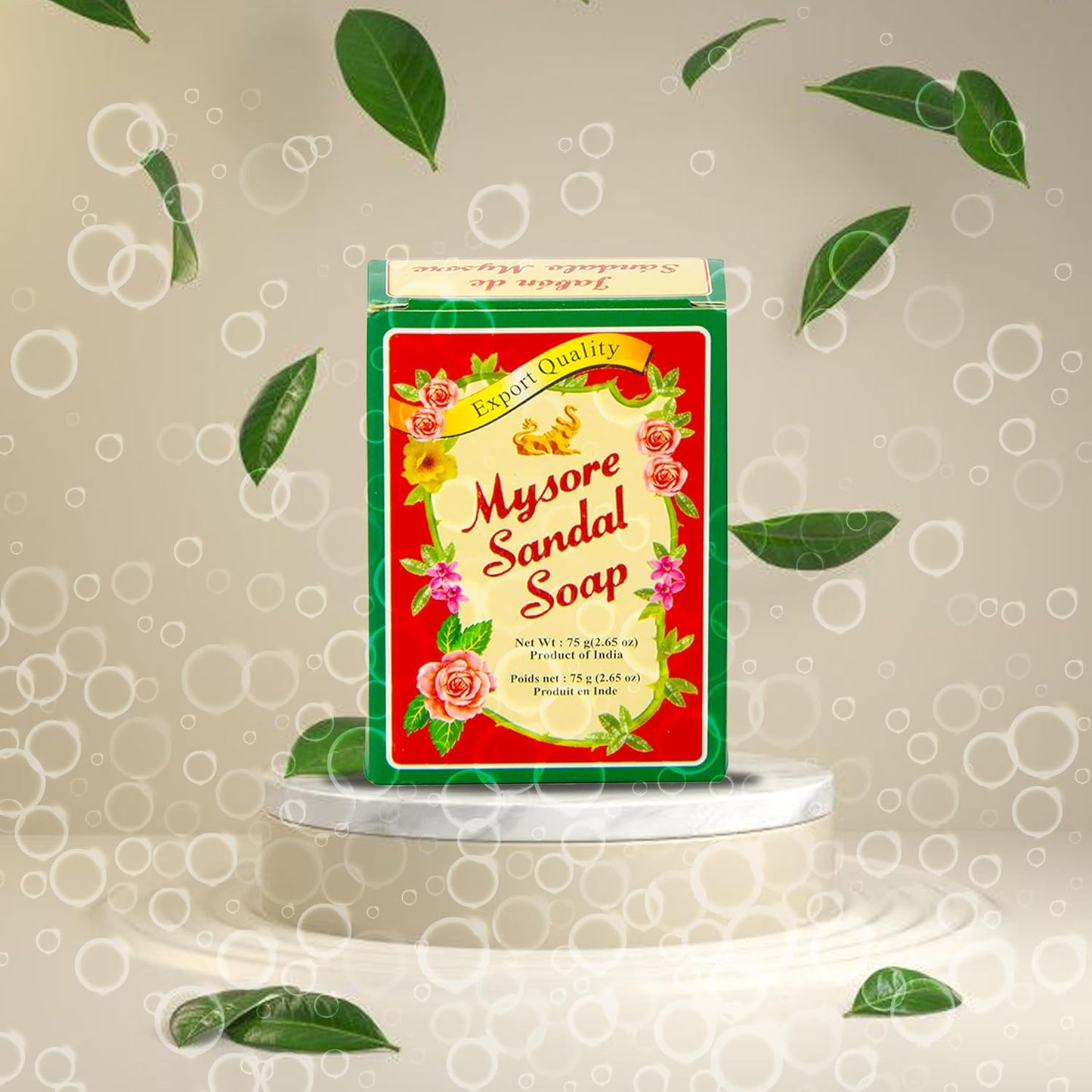 Mysore Sandal Soap - Natural Fragrance Bar | 75g | Pack of 12
