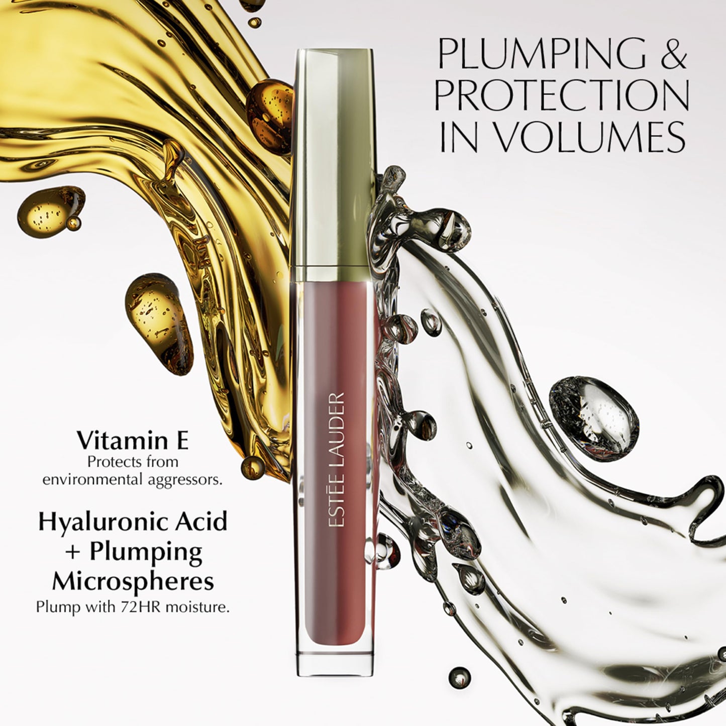 Estée Lauder Glossy Pout Lip Oil | Plumping & Moisturizing with a Sheer Tint | Includes Hyaluronic Acid + Vitamin E, 03 Rose Water