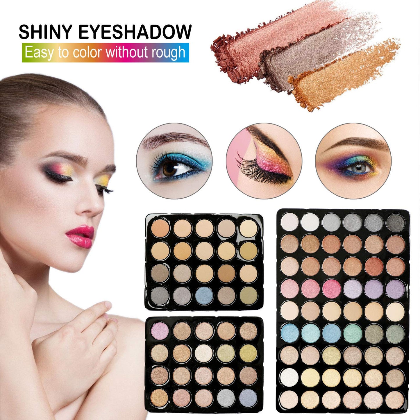PhantomSky Professional 132 Colors All-in-one Makeup Palette Cosmetic Contouring Kit Combination with Eyeshadow, Cream Concealer, Eyebrow Powder, Lip Gloss Blusher and Pressed Powder